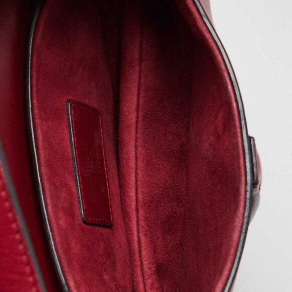 Christian Dior Red Smooth Leather Mini Saddle Bag - Picture 9 of 10